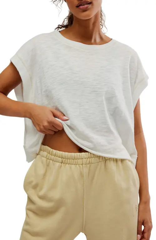 Free People FP Movement My Tee Time Open Back T-Shirt in White at Nordstrom, Size Small | Nordstrom