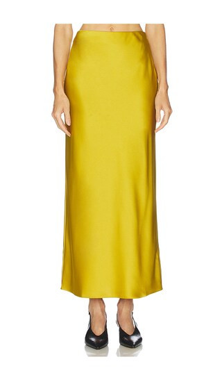 ALIGNE Harris Satin Skirt in Yellow. - size 0 | Revolve Clothing (Global)