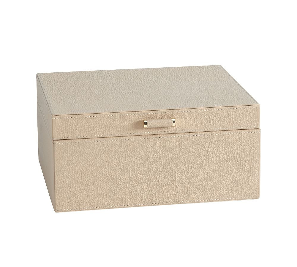 Quinn Leather Jewelry Box - Shadow Printed | Pottery Barn (US)