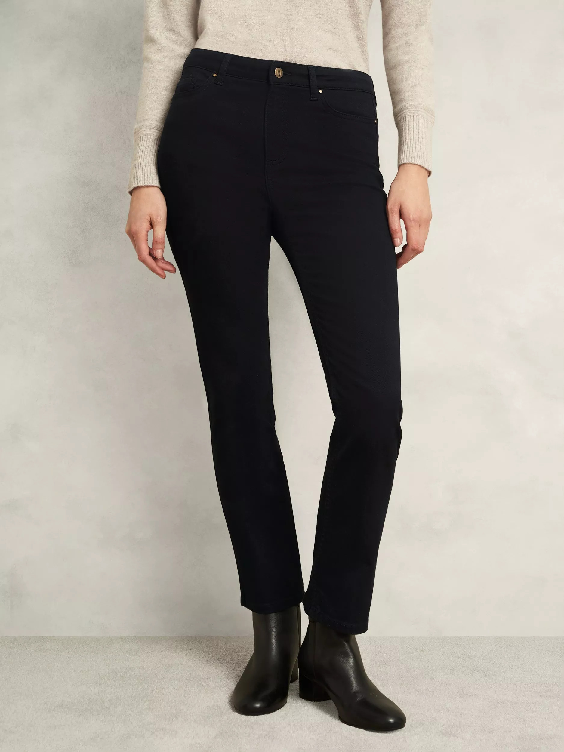 Hobbs Macy Slim Leg Jeans, Black | John Lewis (UK)