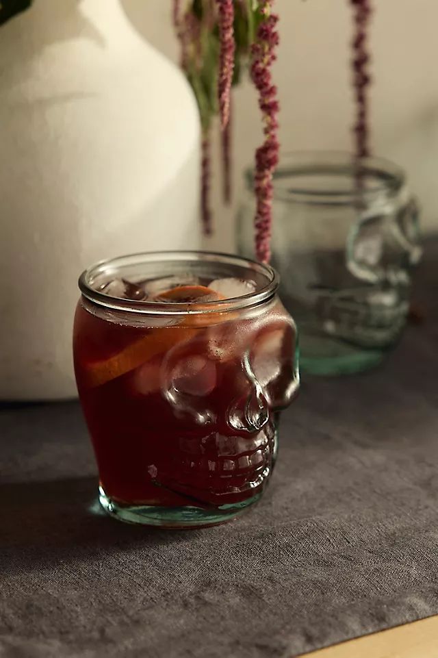 Skull Recycled Glass Tumbler | Terrain