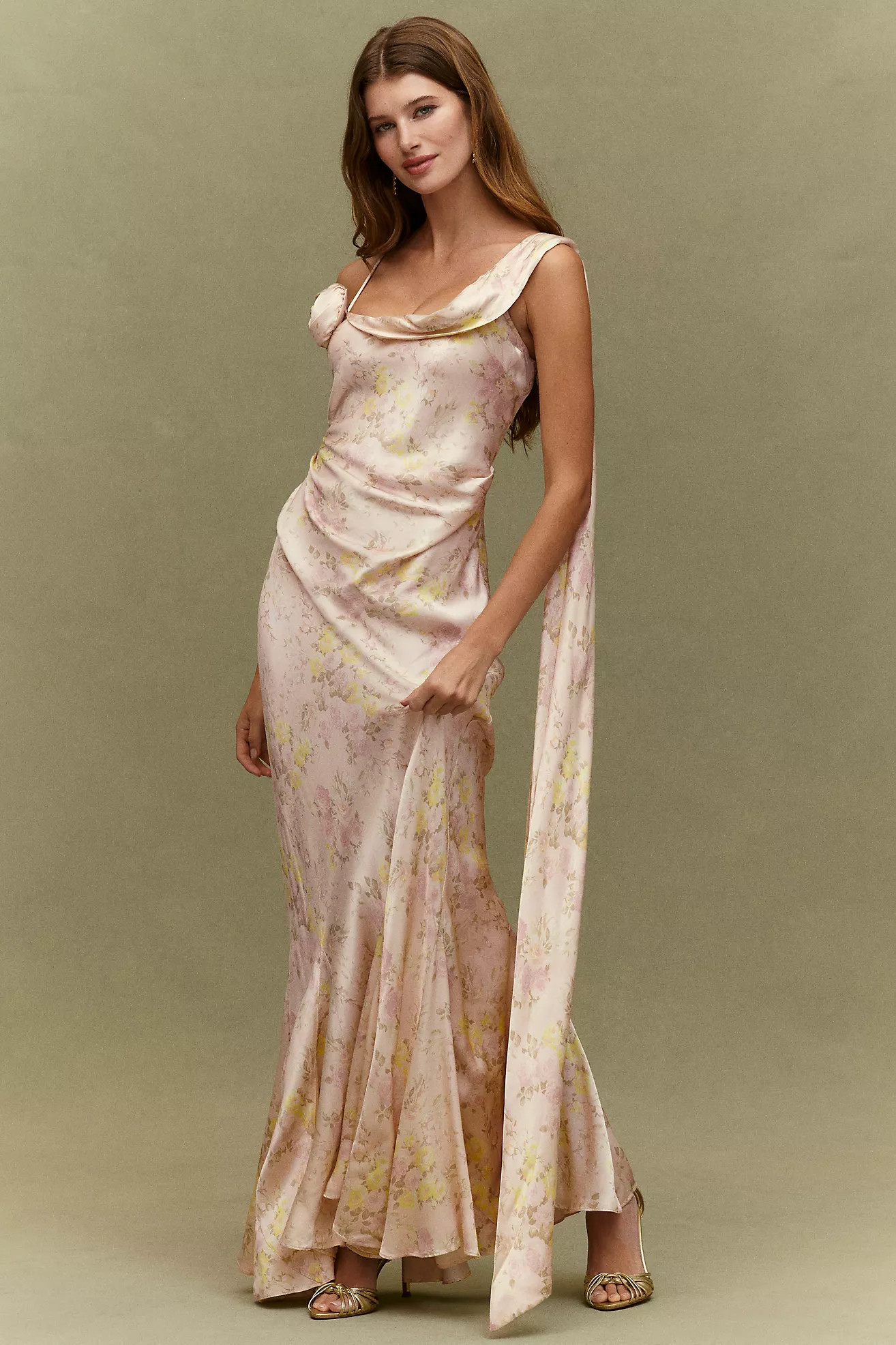 BHLDN Isla Scarf Printed Maxi Dress | Anthropologie (US)
