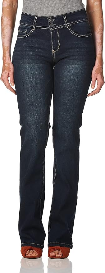 WallFlower Women's Instastretch Bling Luscious Curvy Bootcut Jeans | Amazon (US)