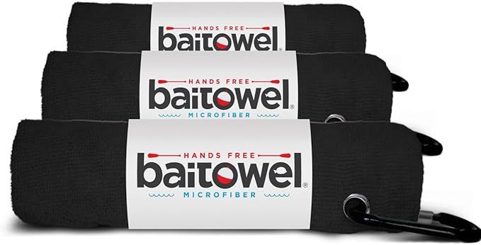 Amazon.com : Hands Free Microfiber Bait Towel (Midnight Black) pack of 3 : Camping Towels : Sport... | Amazon (US)