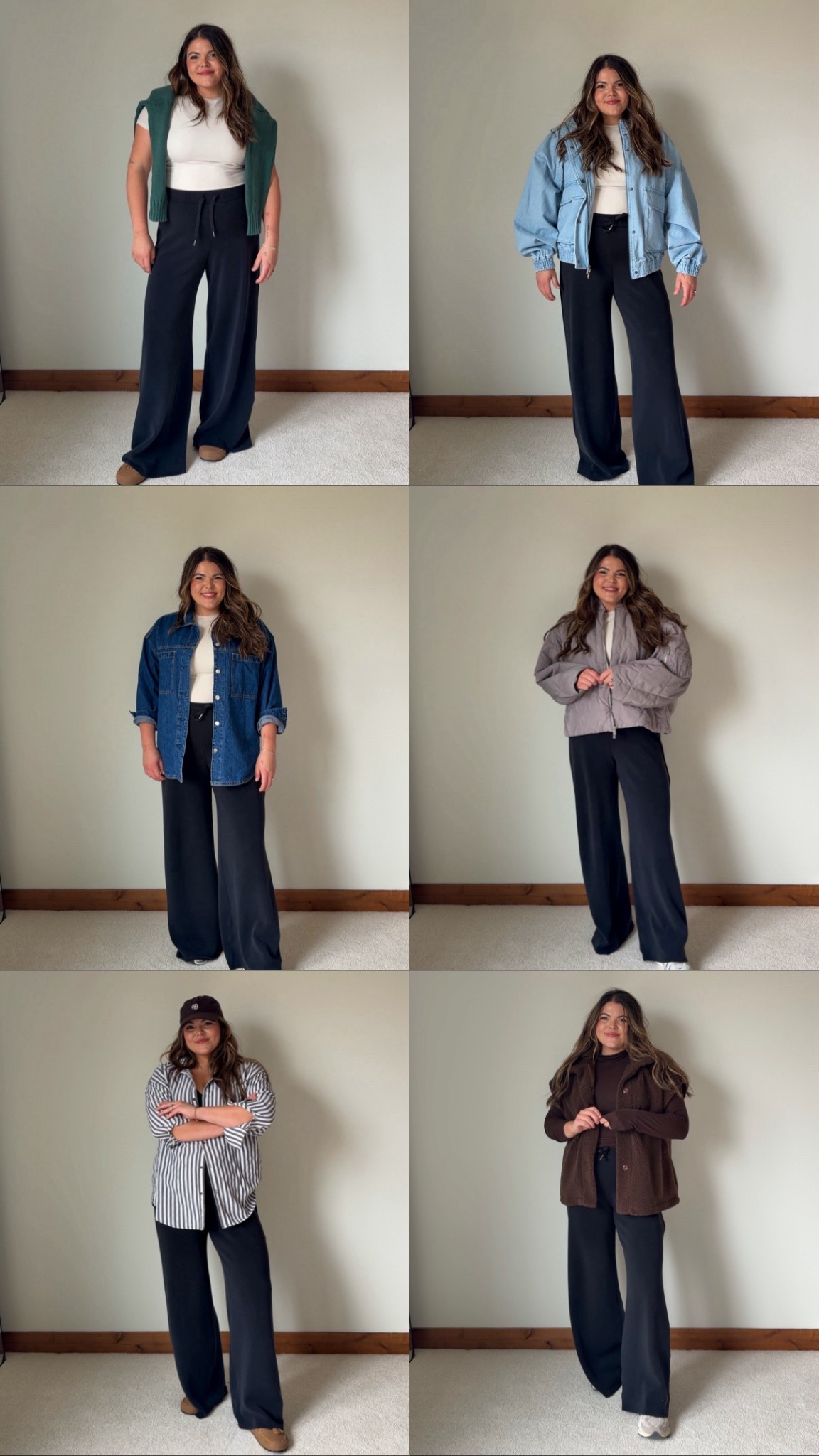 For the pants & bra use - ERICAXSPANX  💕6 easy fits for you to recreate !!! When it comes to finding out personal style, this is just the beginning (I'm talking I want to start my closet from ground zero ) - follow along and let's do this
dang thing together.
#soccermomoutfit #momoutfit #momstyle #styleover30 #midsize


