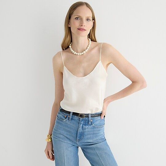 Washable silk charmeuse camisole top | J. Crew US