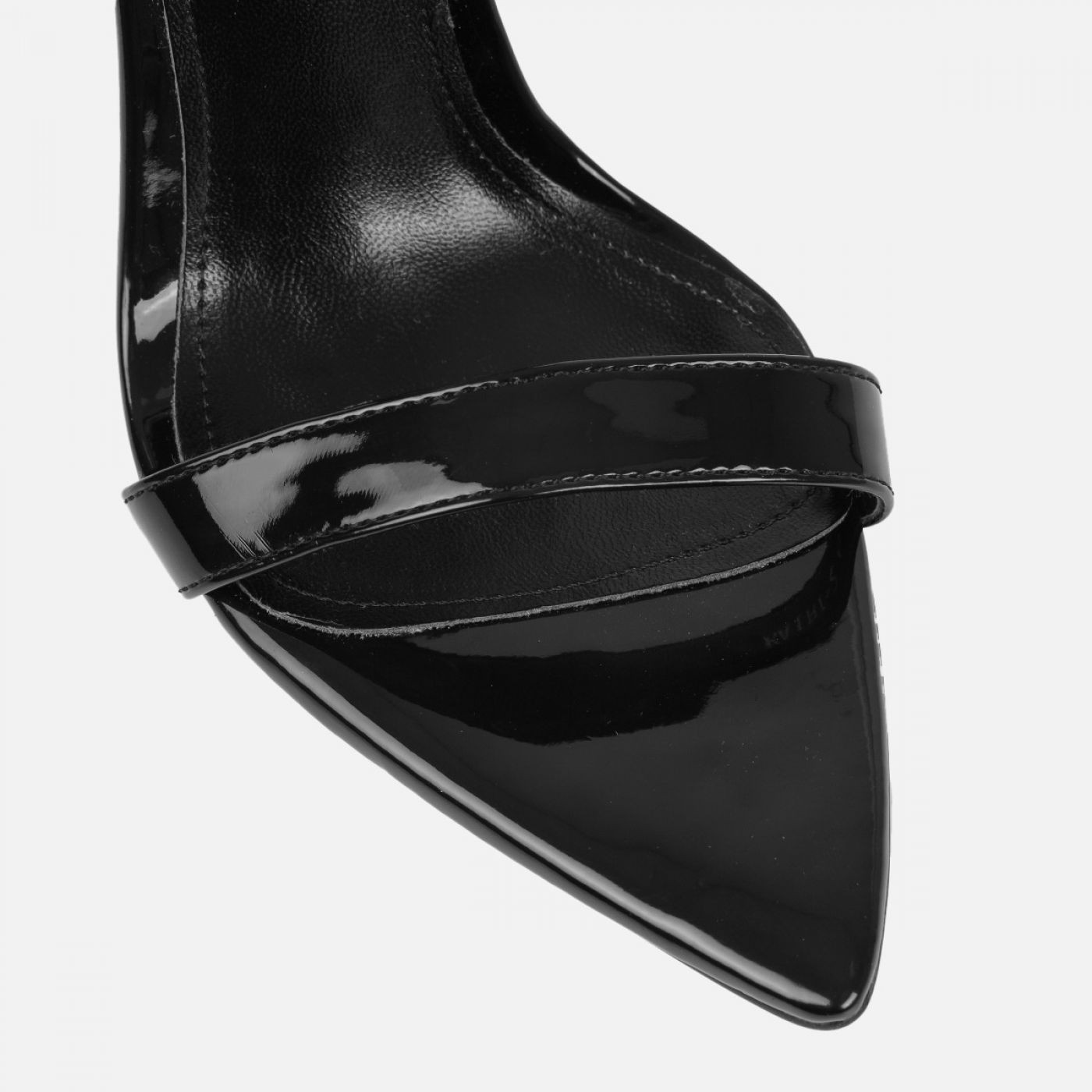 Alyona Black Patent Gem Lace Up Stiletto Heels | Simmi Shoes