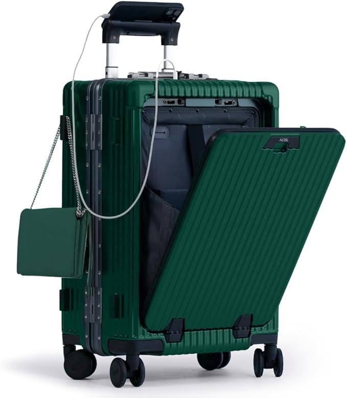 Nobl Travel Carry On Luggage, Noble Zipperless Aluminum Frame PC Hard Shell Suitcase, 22.5x15x9.5... | Amazon (US)
