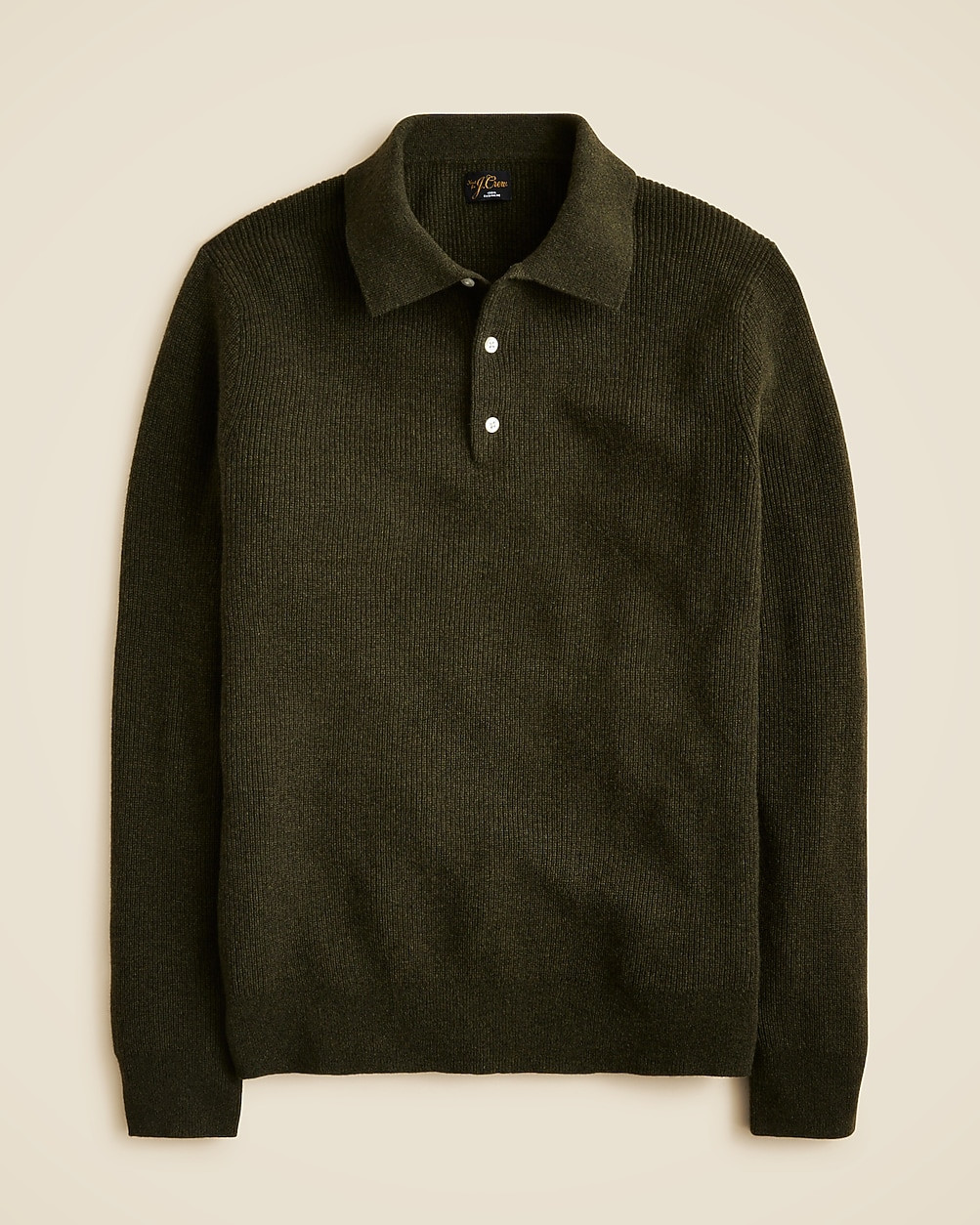 Cashmere ribbed sweater-polo | J. Crew US