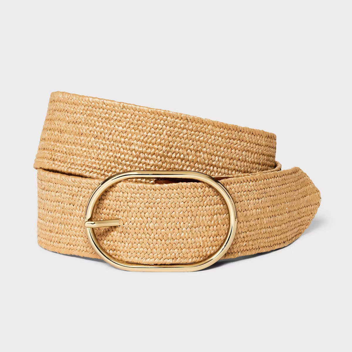 Women's Stretch Straw Belt - A New Day™ Tan | Target
