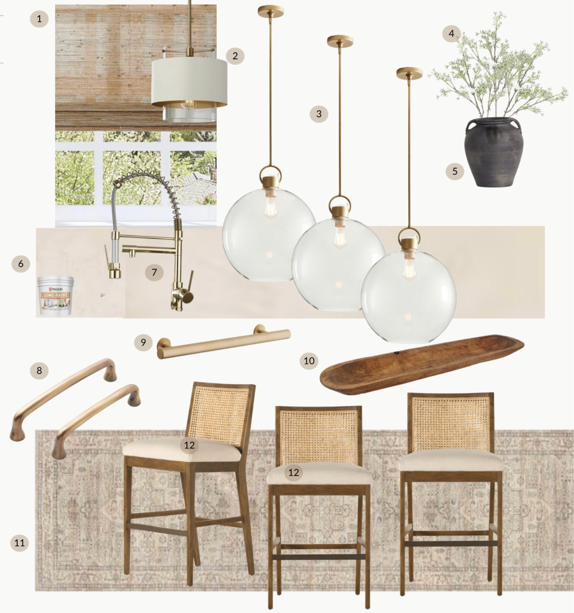 A client reached out to me to take her basic builder grade kitchen, and give it a refresh to a transitional and more warm space. I love the gold metal elements, and the faucet with gold and nickel to pull in her appliance finishes. The stools and other wood tones, create warmth  and round out a very cohesive kitchen style. 

#LTKHoliday #LTKhome #LTKSeasonal