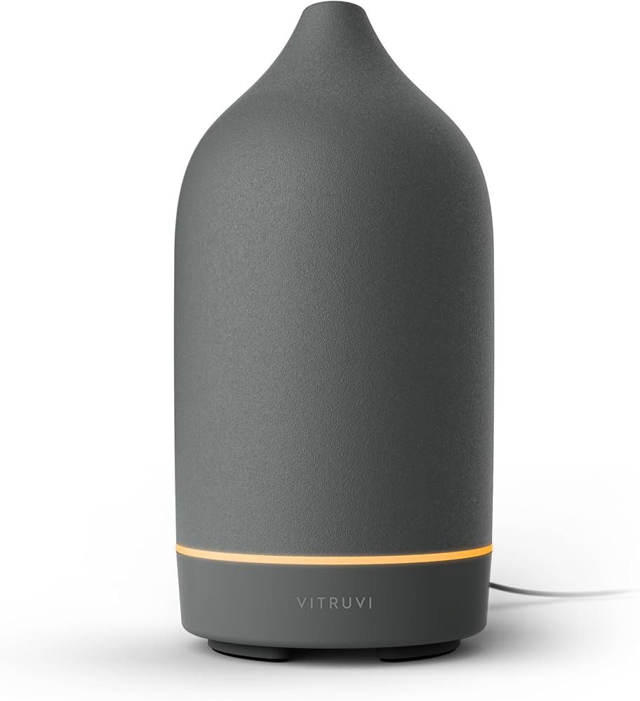 Vitruvi Stone Diffuser, Ceramic Ultrasonic Essential Oil Diffuser for Aromatherapy | Ceramic Diff... | Amazon (US)