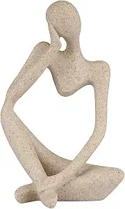 Sandstone Resin Thinker Style Abstract Sculpture Statue Collectible Figurines Home Office Bookshe... | Amazon (US)