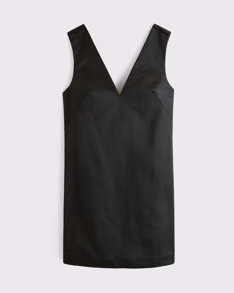 Plunge Bow-Back Mini Dress | Abercrombie & Fitch (US)