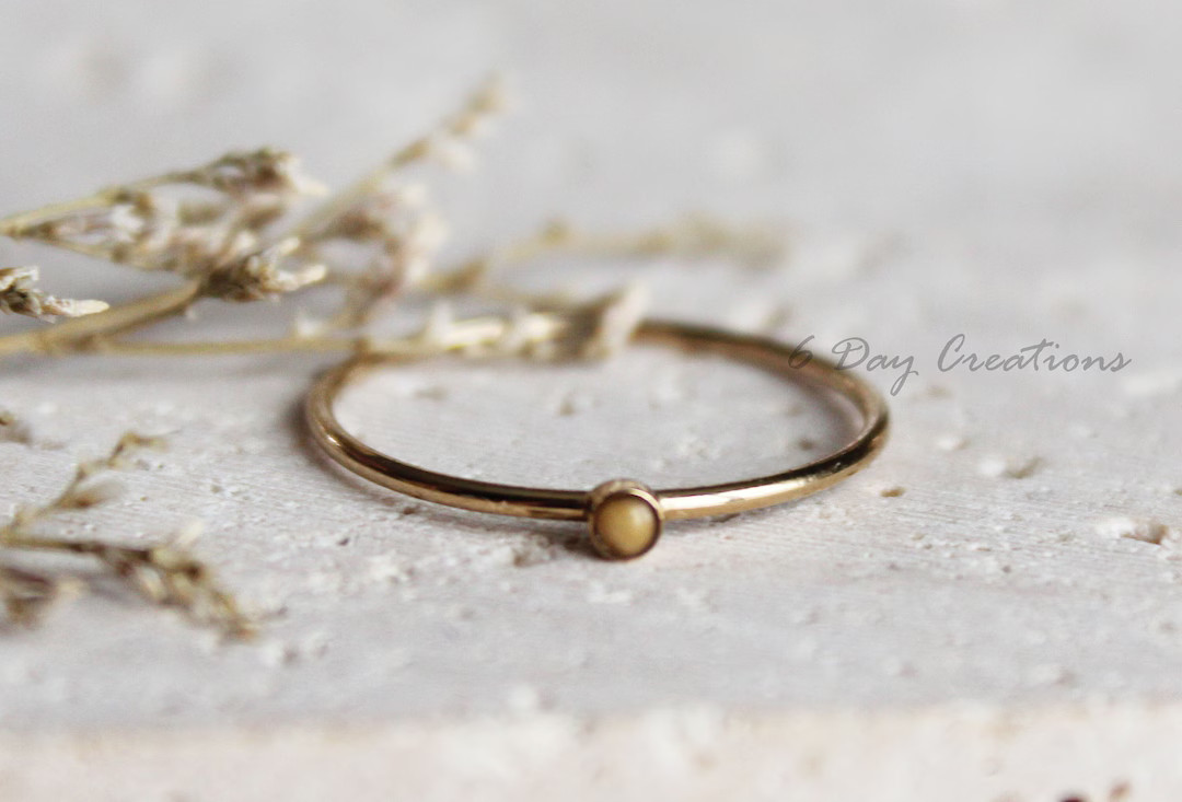 Dainty Mustard Seed Ring .925 Sterling Silver or Gold Filled - Etsy | Etsy (US)