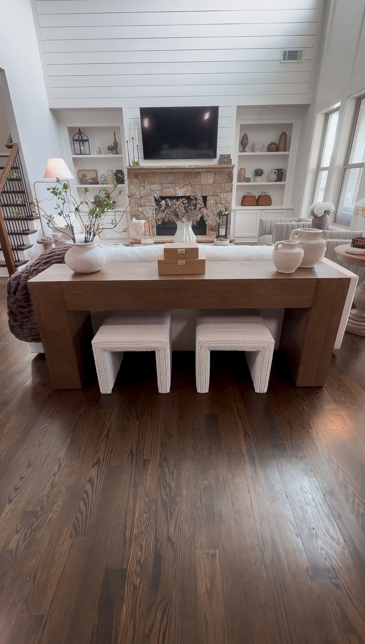 Here’s a sneak peak of my newest Wayfair find- this GORGEOUS real wood sofa table. To say I’m obsessed is an understatement! 

#LTKHome