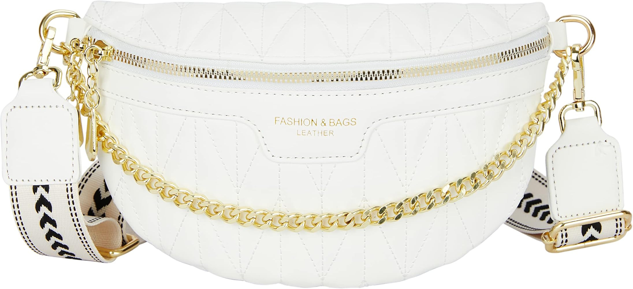 Crossbody Bags for Women - Fashion Waist Packs Shoulder Bag Vegan Leather Fanny Pack Quilted Belt... | Amazon (US)