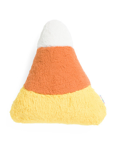 17x18 Sherpa Candy Corn Pillow | TJ Maxx