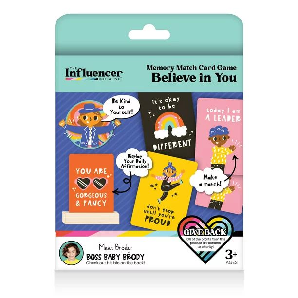 Influencer Initiative Believe in You - Memory Match Card Game - Ages 3+ | Walmart (US)