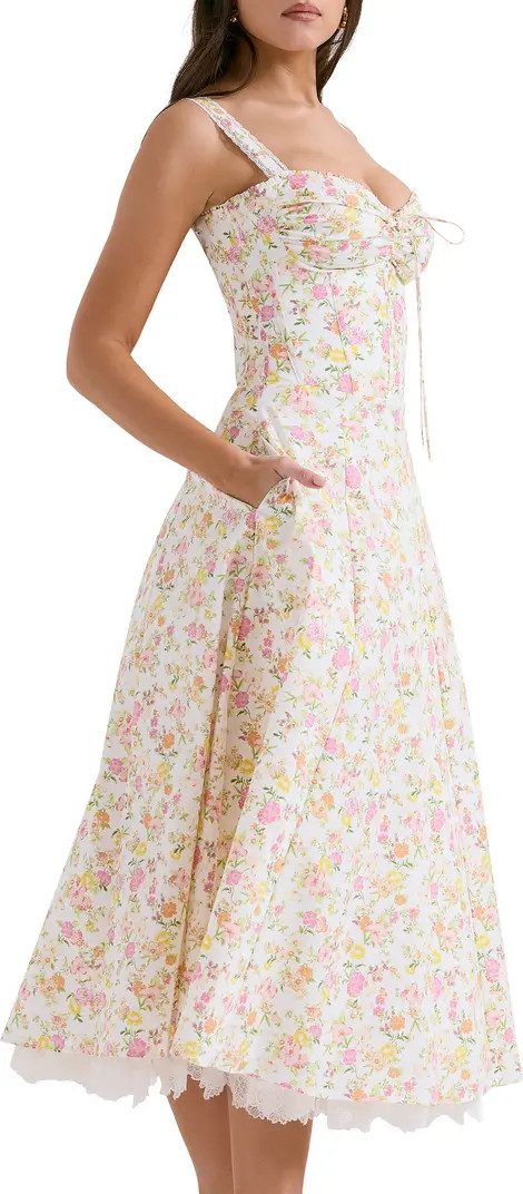 Rosalee Floral Stretch Cotton Petticoat Dress | Nordstrom