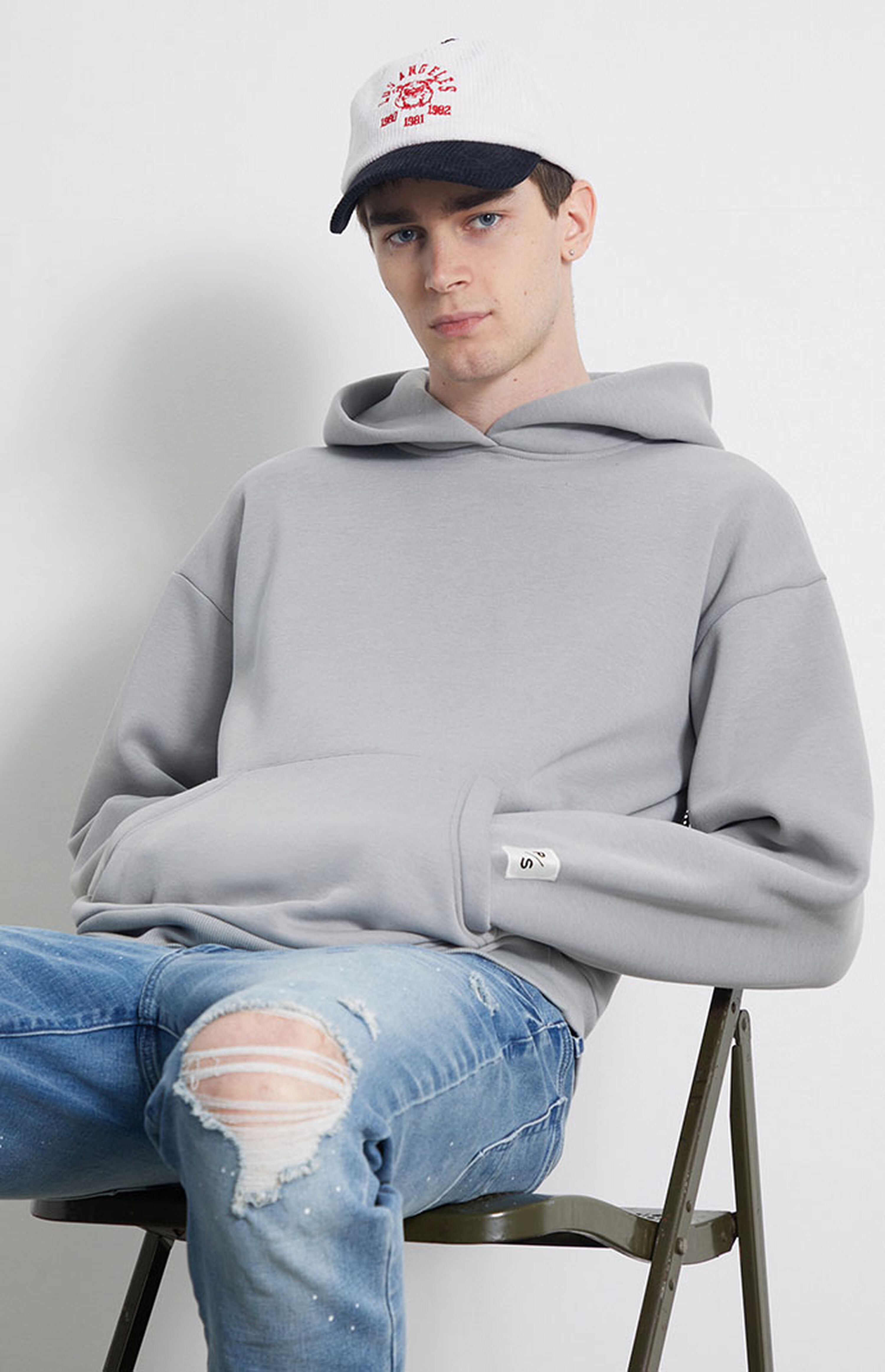 PacSun Gray Solid Hoodie | PacSun
