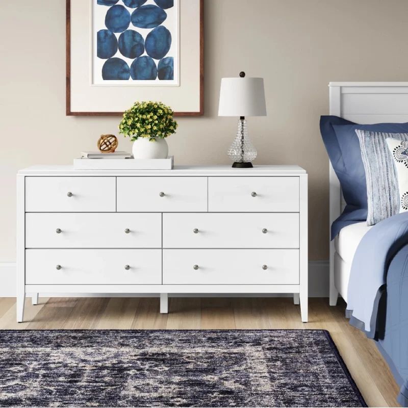 7 Drawer 60'' W Solid Wood Double Dresser | Wayfair North America