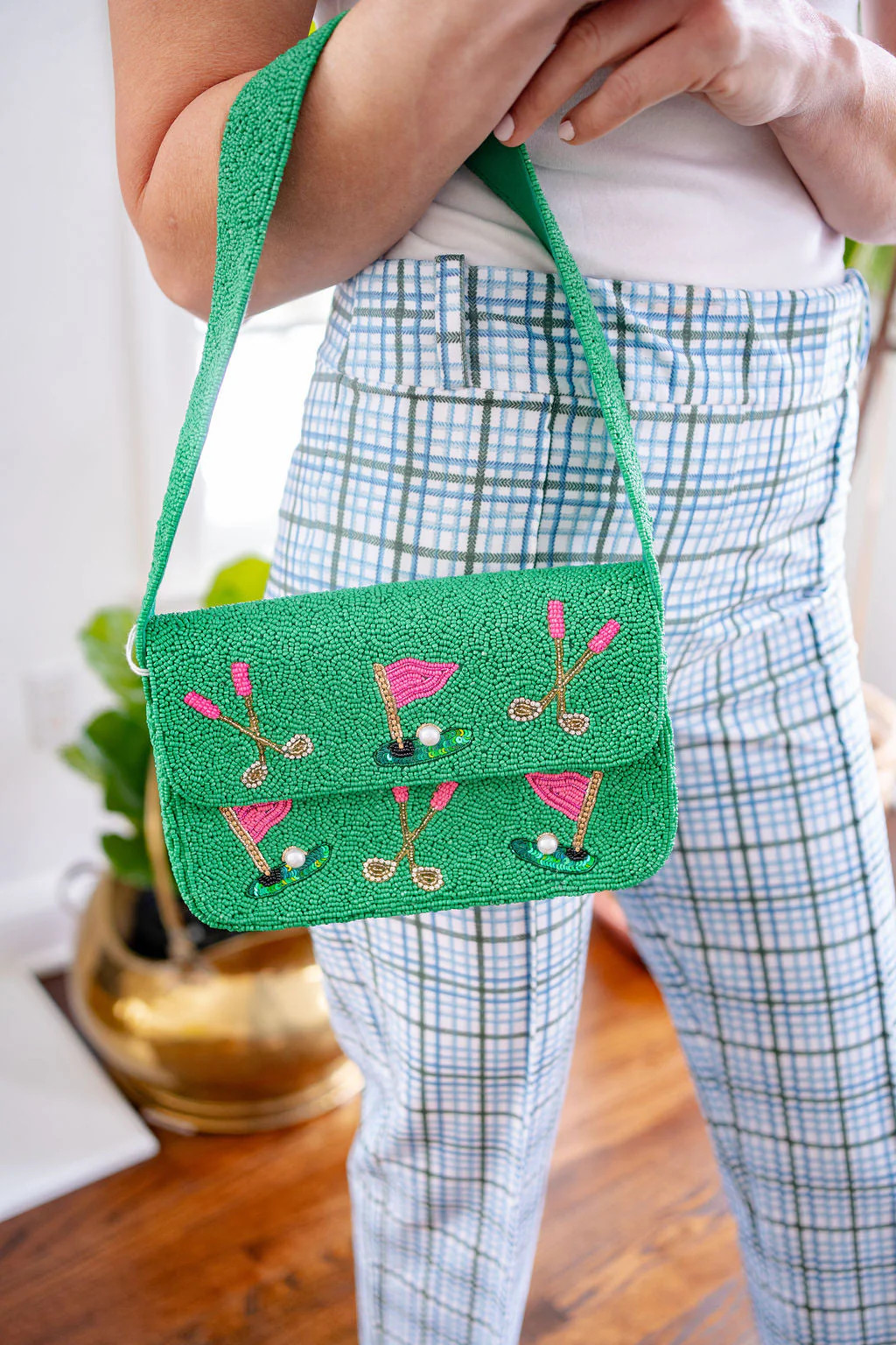 Golf Beaded Shoulder Bag | Lisi Lerch Inc