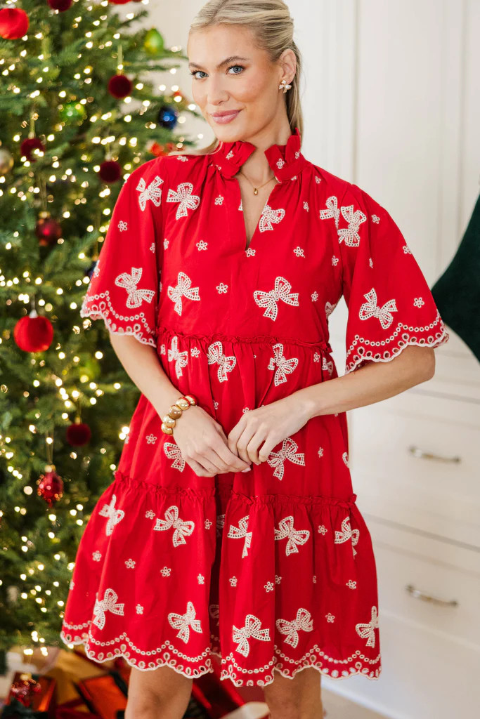 NURSING COLLECTION: Feeling Your Best Red Babydoll Dress | The Mint Julep Boutique