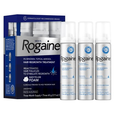 Rogaine Mens' 5% Minoxidil Foam for Hair Regrowth - 6.33oz | Target