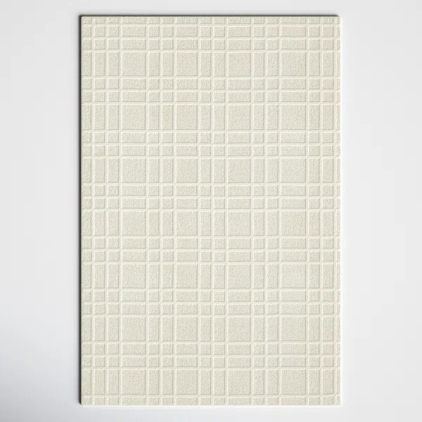 Alec Plaid Handmade Tufted Wool White Area Rug | Wayfair North America