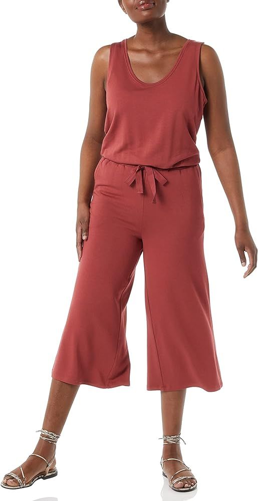 Daily Ritual Women's Supersoft Terry Relaxed-Fit Sleeveless Wide-Leg Jumpsuit | Amazon (US)