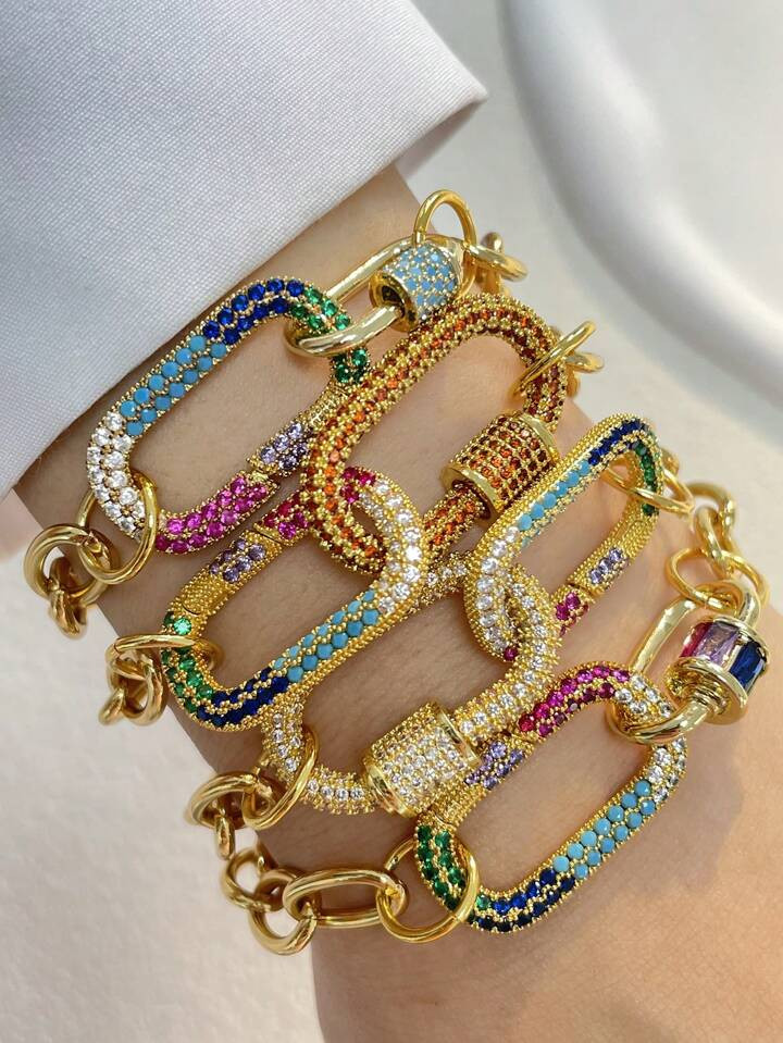 Gold Screw Clasp Bracelets | SHEIN