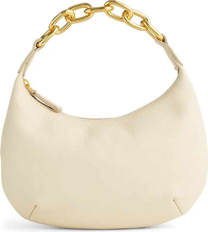Micro Chain Handle Leather Hobo Bag | Nordstrom