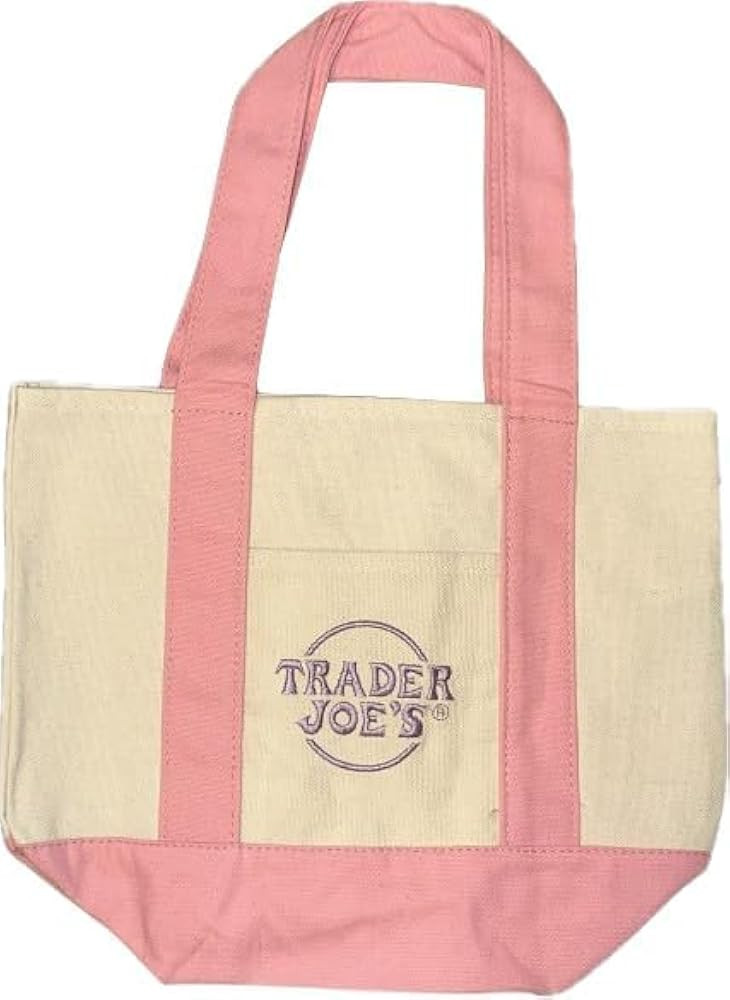 Trader Joe's Mini Pastel Canvas Tote Bag (Qty 1) Pink Pastel Color | Amazon (US)