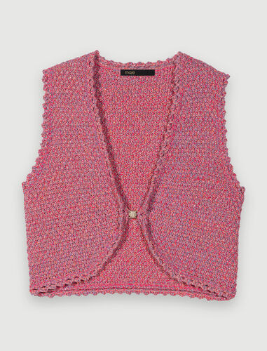Tweed cropped top | Maje US