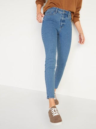 High-Waisted Rockstar Super Skinny Medium-Wash Jeans for Women | Old Navy (US)