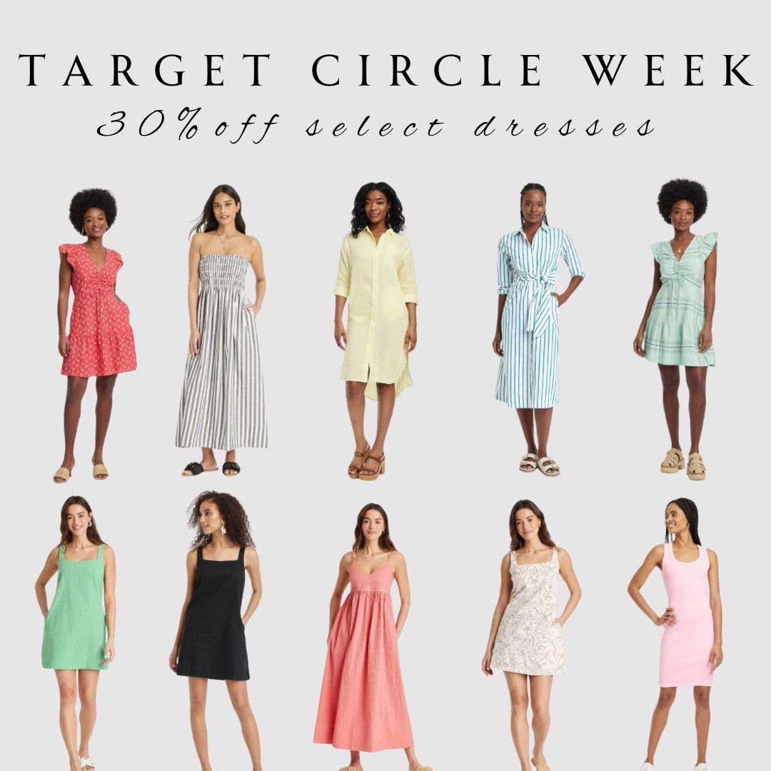 Some of my favorite dresses from target are 30% off this week for #targetcircleweek  ‼️ 

#LTKSaleAlert