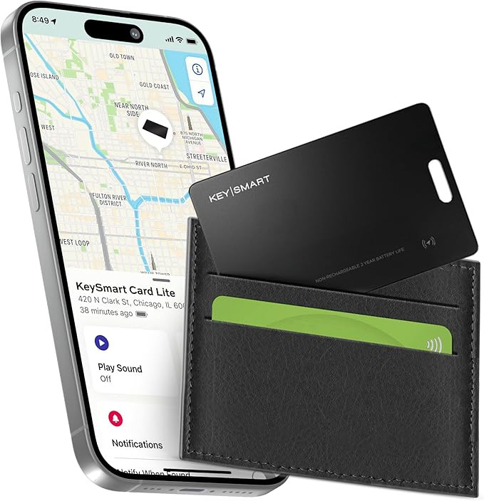 KeySmart SmartCard Lite Wallet Tracker Card, Compatible with Apple Find My App, Non-Rechargeable ... | Amazon (US)