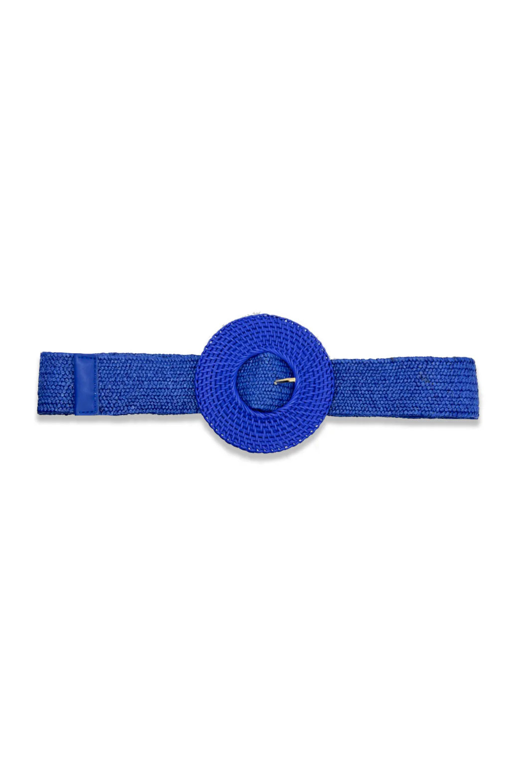 Rattan Buckle Stretch Belt - Solid Royal | Shop BURU