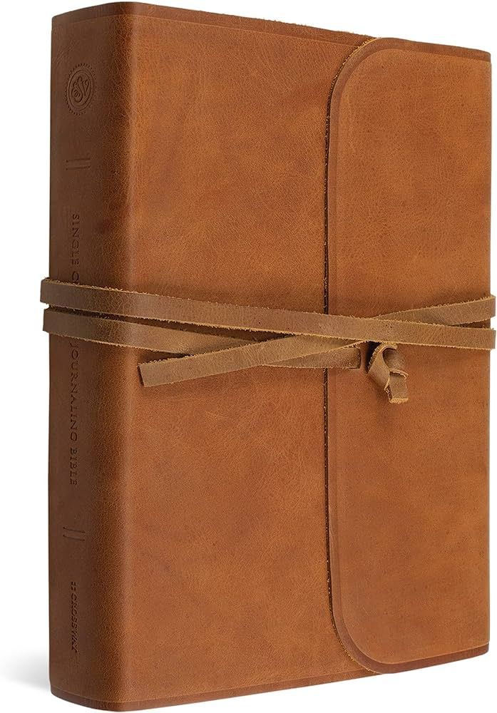ESV Single Column Journaling Bible, Large Print (Brown, Flap with Strap) | Amazon (US)