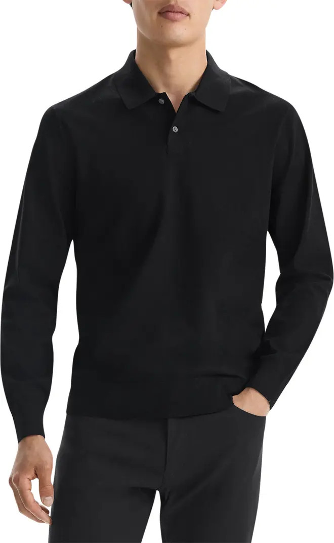 Theory Goris Long Sleeve Polo | Nordstrom | Nordstrom