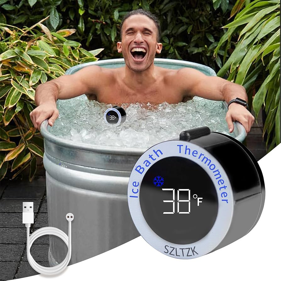 Ice Bath Thermometer, Rechargeable, Waterproof Thermometer for Ice Bath, IP67, Floating Pool Ther... | Amazon (US)
