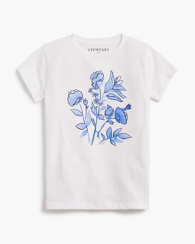 Girls' embroidered flowers graphic tee | J.Crew Factory