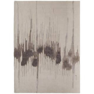 2 ft. x 15 ft. Ivory, Taupe, Brown Abstract Area Rug | The Home Depot