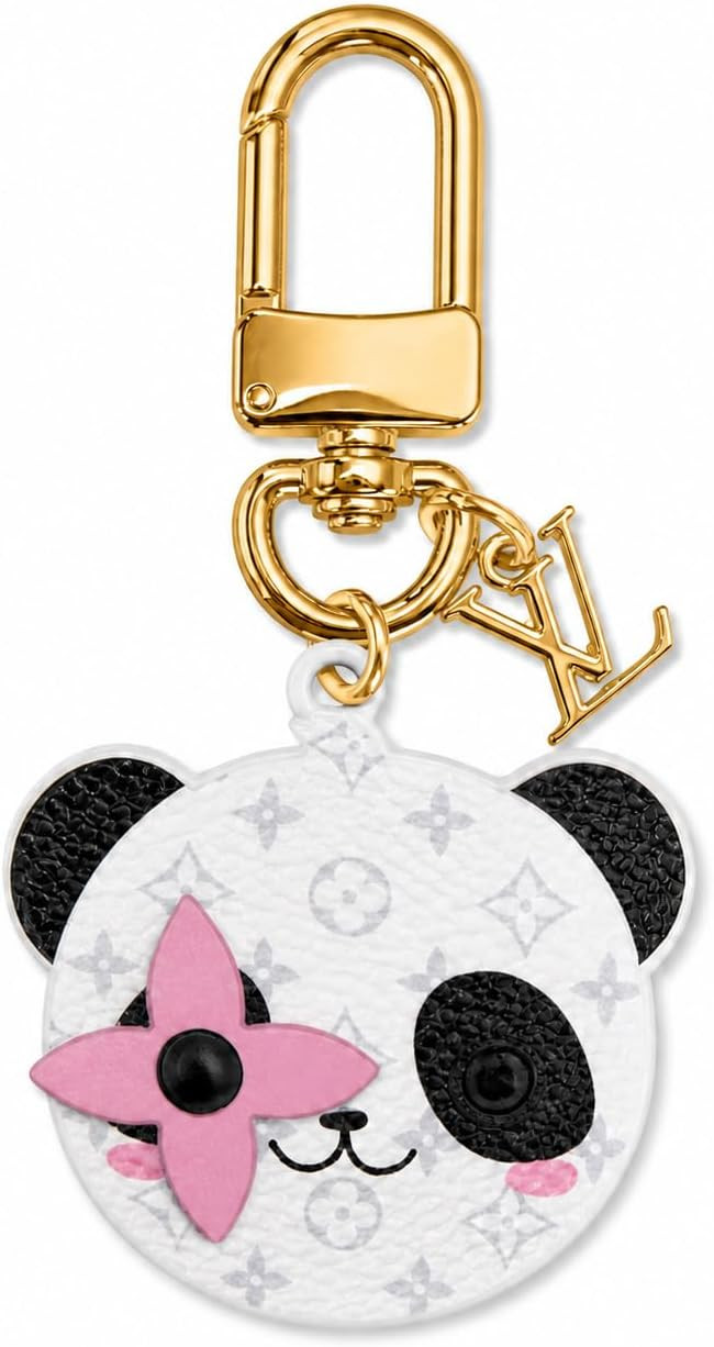 Cute Panda Keychain Gold Tone Bag Charm for Women Purse Backpack Gift | Amazon (US)