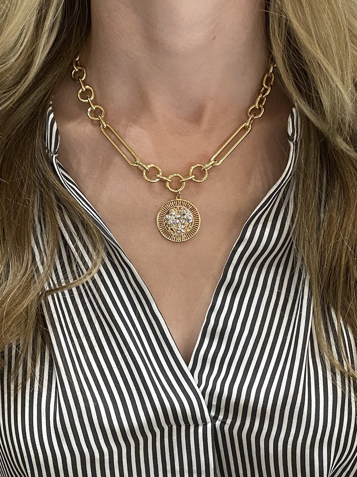 Mixed Oversized Convertible Clip Chain Yellow Gold Necklace | YLANG 23