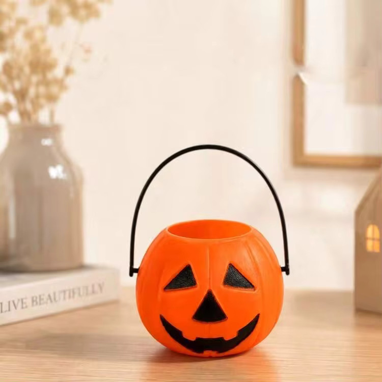 12pcs Mini Plastic Pumpkin Buckets - Halloween Hanging Decorations, Orange And Black Indoor/Outdo... | SHEIN