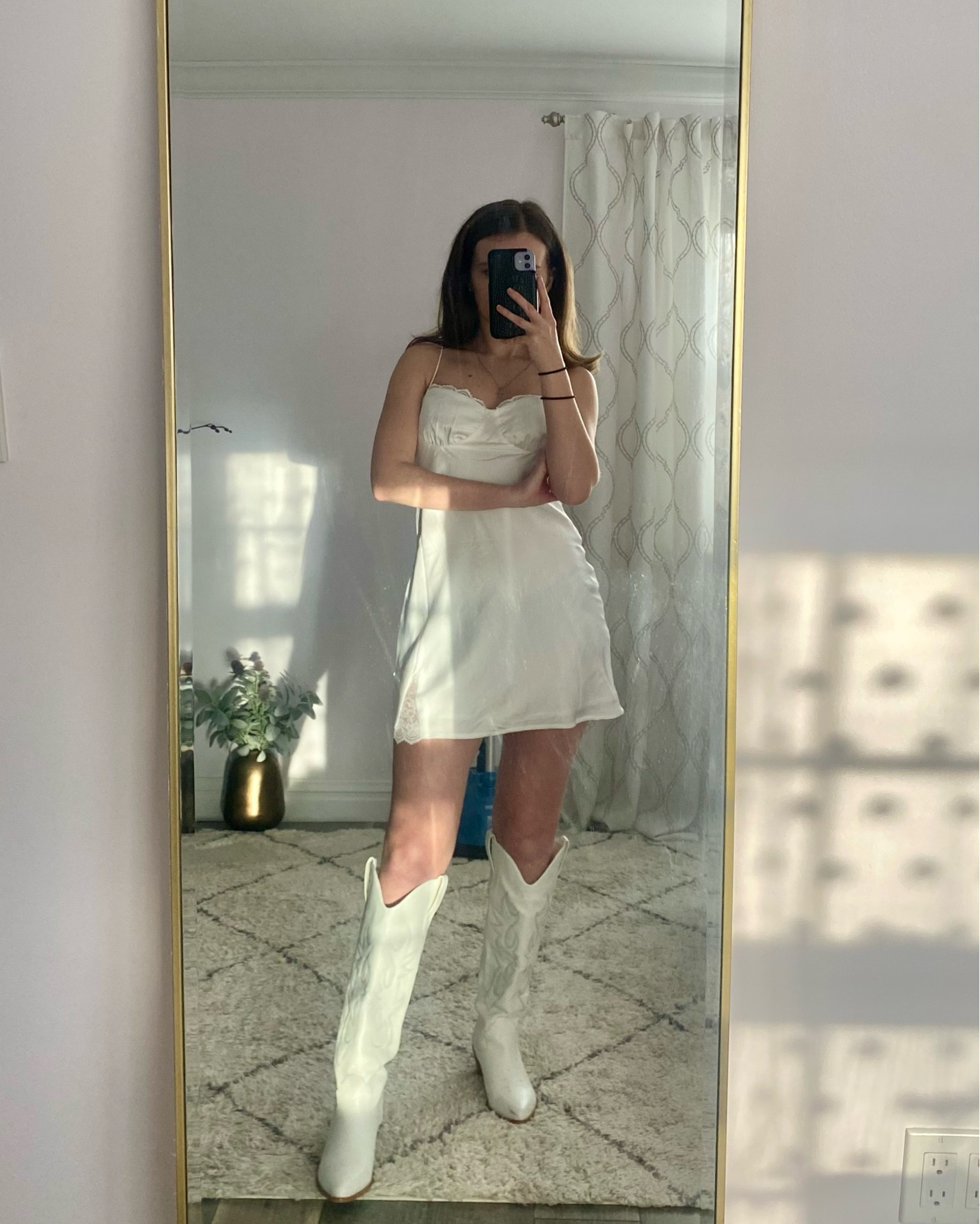White Ruffle Hem Mini Dress - Longhorn Fashions