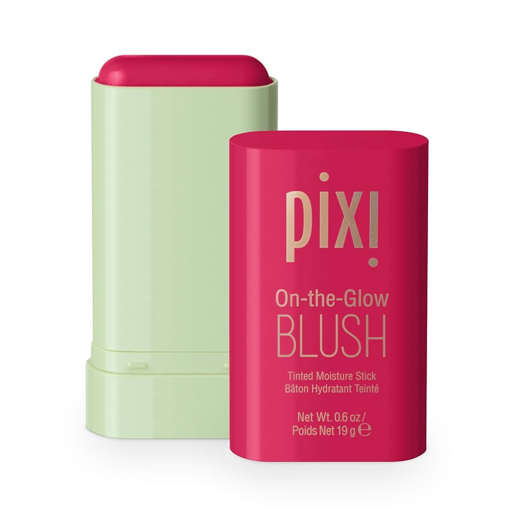 Pixi On-the-Glow Blush - Ruby, Hydrating Tinted Moisture Blush Stick with Ginseng, Aloe Vera & Fr... | Amazon (US)