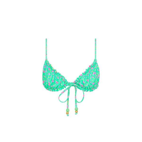 Ruched Bow Bralette Bikini Top - Mint Macaron | Kulani Kinis US